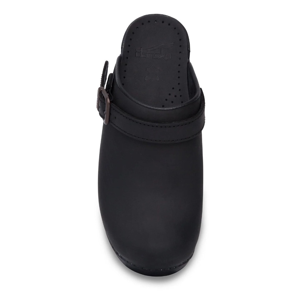 NWOT Dansko Black Oiled Mule Ingrid Clogs